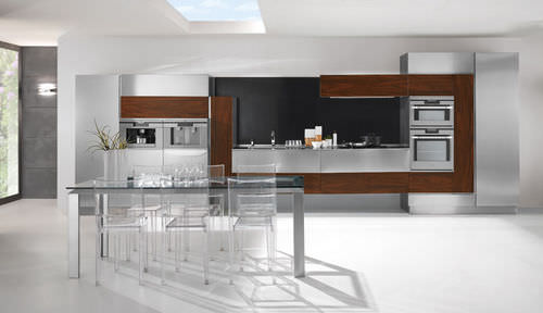 Cuisine contemporaine - RETRO' - ARCA CUCINE ITALIA S.R.L. - en inox / en bois / sans poignée