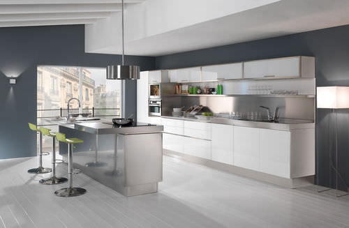 Cuisine contemporaine - TREND - ARCA CUCINE ITALIA S.R.L. - en verre / en pierre / en acier inoxydable