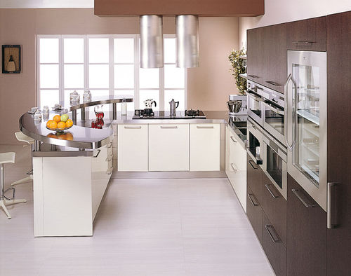 Cuisine contemporaine - RETUNNE - ARCA CUCINE ITALIA S.R.L. - en wengé / en inox / en U