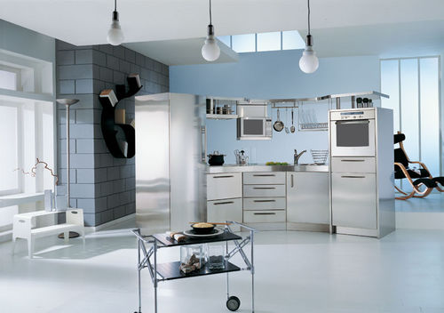 Cuisine contemporaine - VENUS - ARCA CUCINE ITALIA S.R.L. - en inox / en acier inoxydable / avec poignée
