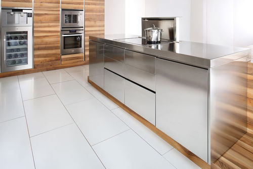 Cuisine contemporaine - OPEN - ARCA CUCINE ITALIA S.R.L. - en bois / en acier inoxydable / avec îlot
