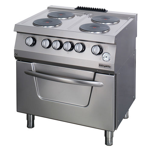 Cuisinière électrique - 700 : 7865.N1.80708.02 - Ozti - professionnelle / 4 foyers / 1 four