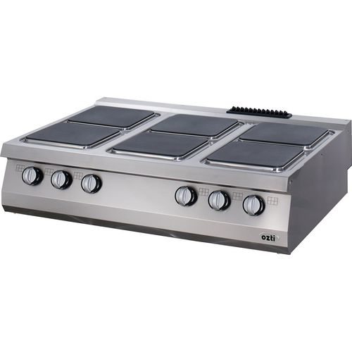 Table de cuisson électrique - 900 : 7865.N1.12903.21 - Ozti - professionnelle / 6 foyers / à poser