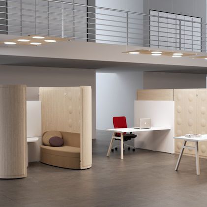 Panneau d'absorption acoustique pour mur - TR&Egrave;S SOUND - MASCAGNI - en tissu / en bois / pour bureau