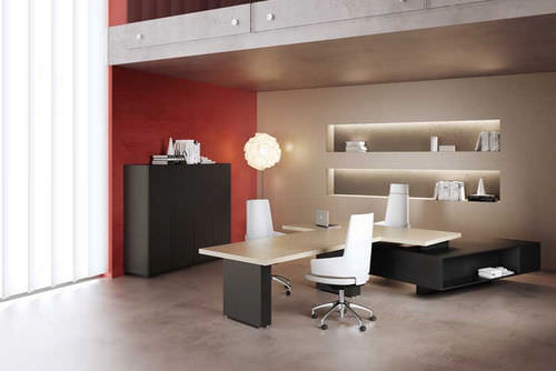 Table de réunion contemporaine - MAST - MASCAGNI - en bois / avec rangement / professionnelle