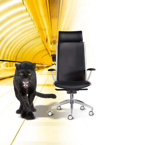 Fauteuil de bureau contemporain - FIFTY - MASCAGNI - en cuir / inclinable / professionnel