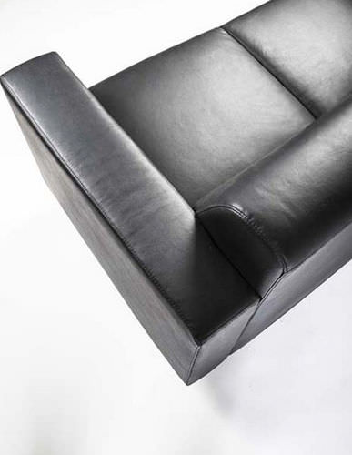 Canapé contemporain - A300 - MASCAGNI - en cuir / noir / contract
