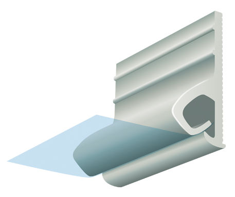 Profilé de fixation en PVC - P-CWR - CLIPSO - pour plafond tendu