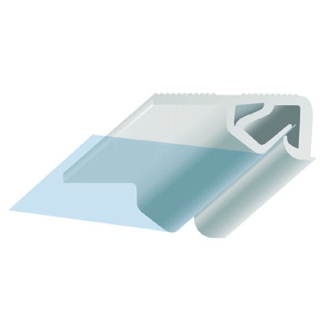Profilé de fixation en PVC - P-CC - CLIPSO - pour plafond tendu