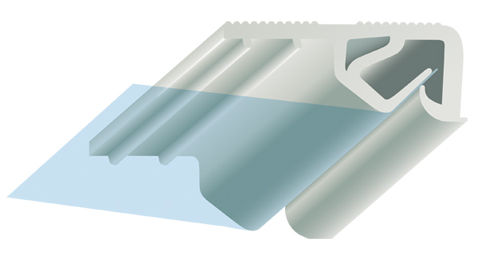 Profilé de fixation en PVC - P-CCR - CLIPSO - pour plafond tendu