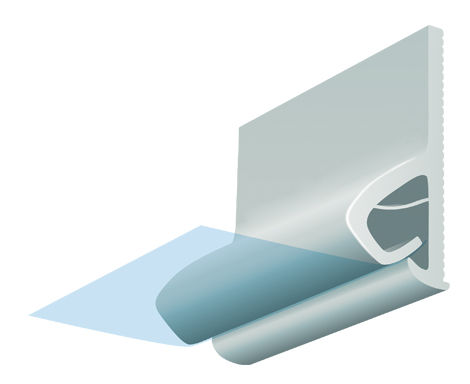 Profilé de fixation en PVC - P-CWS - CLIPSO - pour plafond tendu