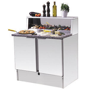 Table de préparation pour pizza - MAGIC PPC 9000 - FRIGEO PERFECT COOLING - en bois / en acier inoxydable / avec rangement