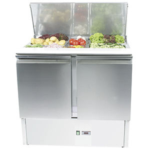 Saladette professionnelle - MAGIC SAL 9000 - FRIGEO PERFECT COOLING - en inox / réfrigérée / 2 portes