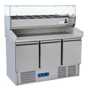 Table de préparation pour pizza - MAGIC PPC 14000 LUX - FRIGEO PERFECT COOLING - en verre / en inox / réfrigérée