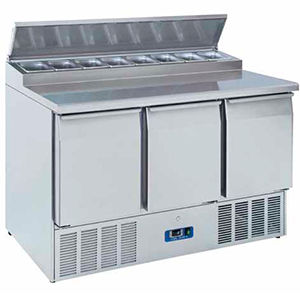 Table de préparation pour sandwiches - MAGIC SAT 14000 - FRIGEO PERFECT COOLING - en inox / réfrigérée / avec rangement