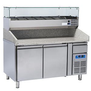 Table de préparation pour pizza - PIZZAMASTER PM 1500 - FRIGEO PERFECT COOLING - en acier inoxydable / avec rangement / professionnelle