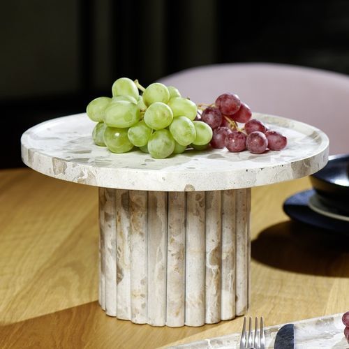 Assiette de présentation - ANTHEA - LAMBERT - ronde / en marbre / sable