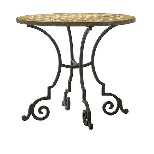 Table d'appoint de style - H 1124 - GUADARTE - en bois / en fer forgé / ronde