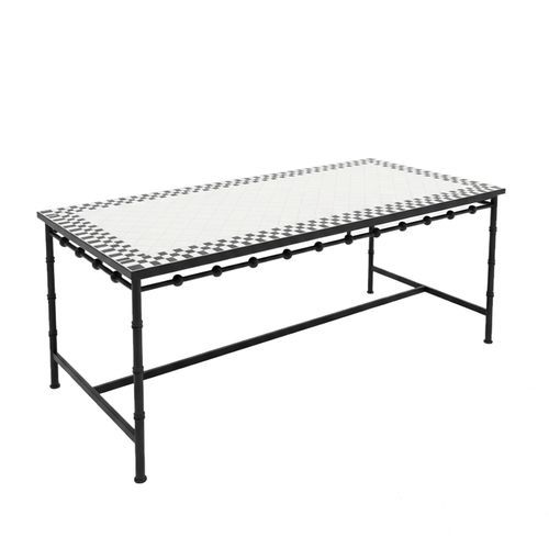 Table à manger Restauration - H 11208 - GUADARTE - en fer / avec piètement en fer forgé / rectangulaire