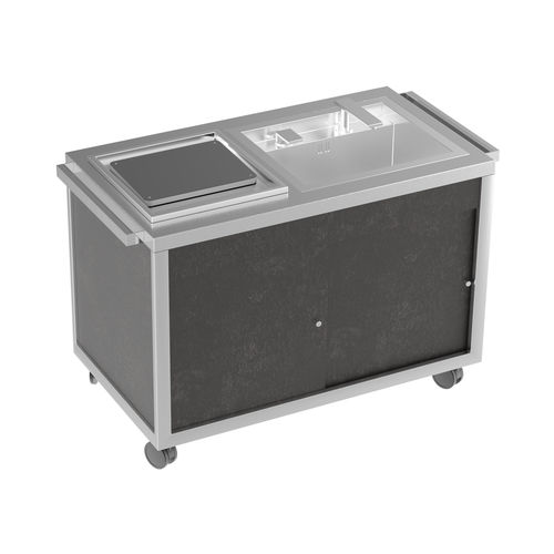 Table de préparation en acier inoxydable - MULTI USE - LA TAVOLA S.R.L. - mobile / avec évier / professionnelle