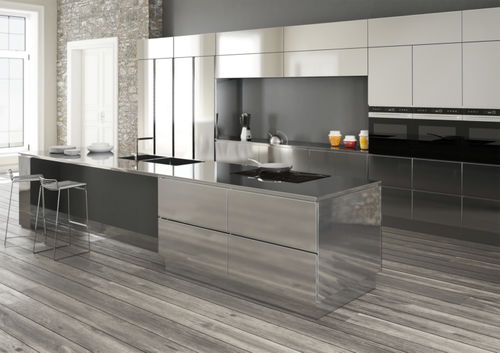 Cuisine contemporaine - Steelive - LASA S.R.L. - en inox / avec îlot / de grande taille