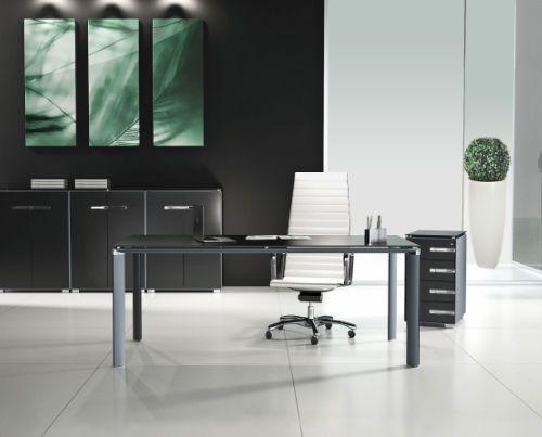 Bureau de direction - LASA S.R.L. - sur pied / contemporain / en verre