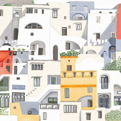 Tissu d'ameublement - POSITANO - Olivier Thévenon Selection - pour rideaux / motif urbain / en coton