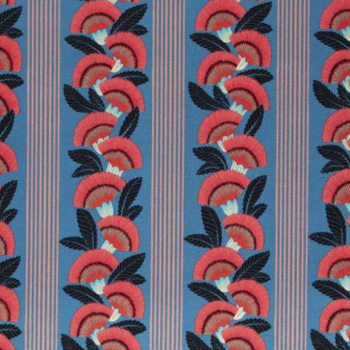 Tissu d'ameublement - AMBRE - Olivier Thévenon Selection - à rayures / à fleurs / en coton