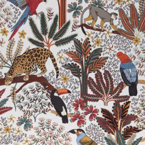 Tissu d'ameublement - NOUVEAU MONDE  - Olivier Thévenon Selection - à motif nature / à motif animalier / à fleurs
