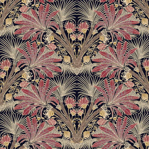 Papier peint contemporain - GRAND HOTEL    - Olivier Thévenon Selection - à motif nature / aspect tissu / multicolore