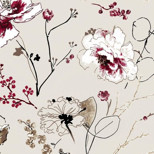 Tissu d'ameublement - NASTASIA - Olivier Thévenon Selection - à fleurs / en coton / lavable