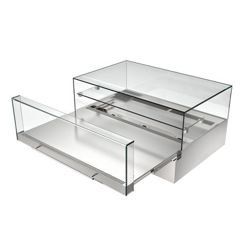 Vitrine réfrigérée comptoir - Gold - Moving Glass & Metal Design - étagère / pour pâtisserie / en inox