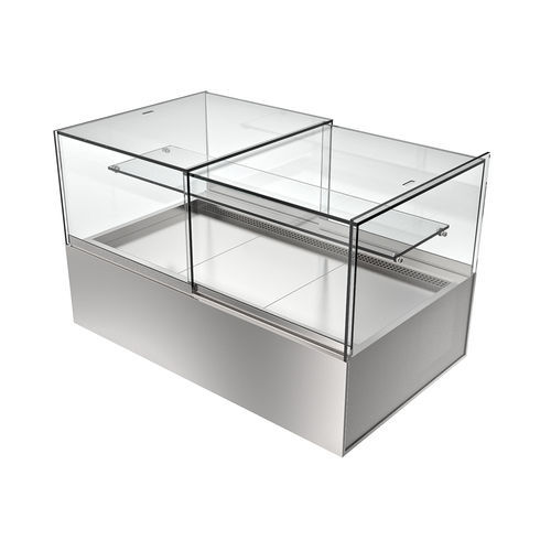 Vitrine réfrigérée comptoir - Isola Gold - Moving Glass & Metal Design - étagère / pour pâtisserie / en inox