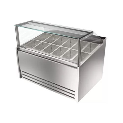 Vitrine réfrigérée comptoir - Oasi - Moving Glass & Metal Design - pour pâtisserie / en inox / sans porte