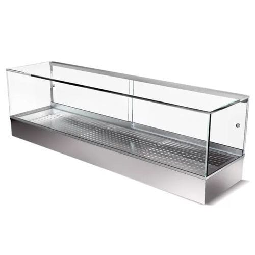 Vitrine réfrigérée comptoir - Moving Glass & Metal Design - pour pâtisserie / en inox / à portes coulissantes