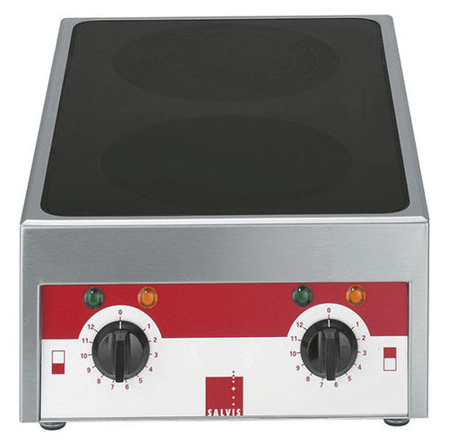 Table de cuisson électrique - SMARTLINE CERAMIC - SALVIS AG - professionnelle / 2 foyers / à poser