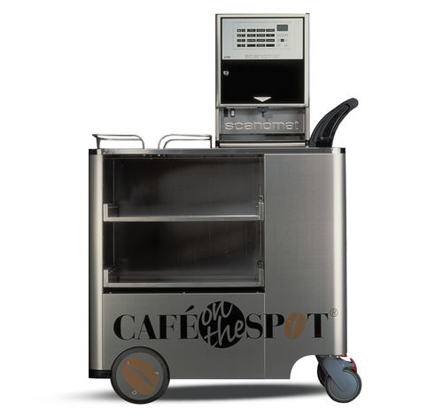 Chariot de service - CAFÉ ON THE SPOT - SCANOMAT - pour bac gastronorme / professionnel / en acier