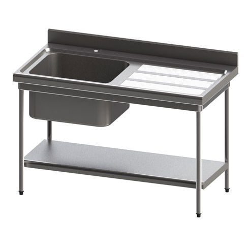 Évier 2 bacs - PA - SOFINOR SAS - avec égouttoir / en inox / sur pied