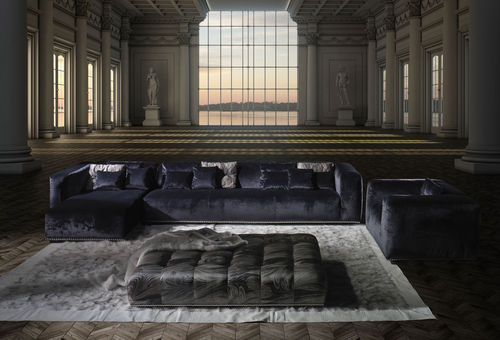 Canapé d'angle - BOND MODULAR - ASCENSION LATORRE - contemporain / en tissu / noir
