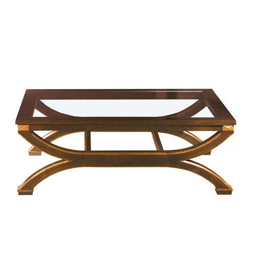 Table basse classique - OROPESA - ACANTO - en verre / en noyer / en placage de bois