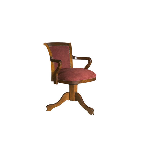 Fauteuil de bureau classique - COTOS - ACANTO - en tissu / en hêtre / marron
