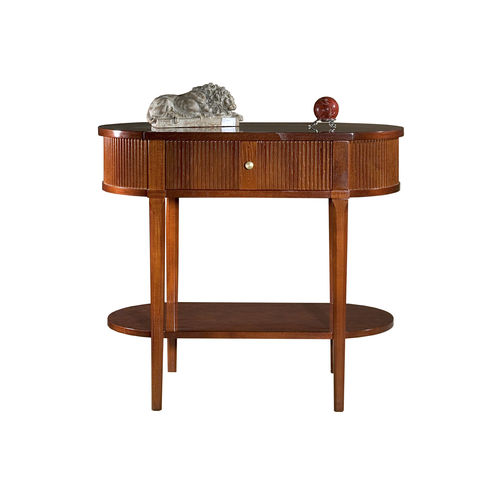 Table de chevet classique - BARROSA - ACANTO - en noyer / en placage de bois / avec piètement en bois