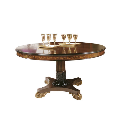 Table à manger classique - MERIDA - ACANTO - en noyer / en placage de bois / avec piètement en bois