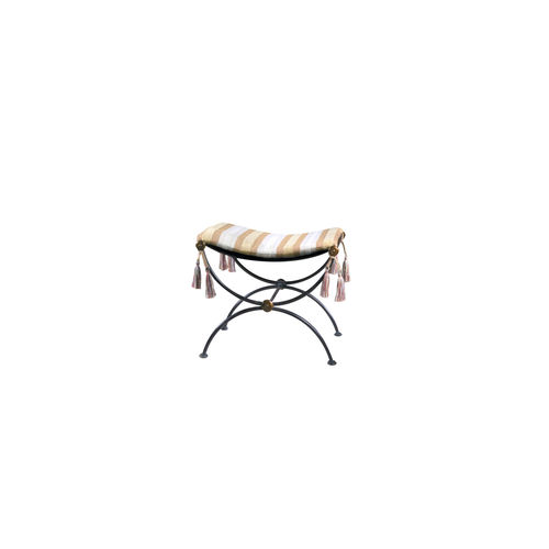 Tabouret classique - MIJARES - ACANTO - en tissu / avec piètement en métal / fait main