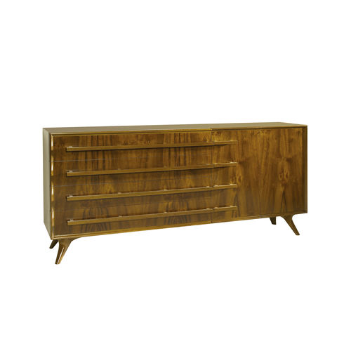 Buffet contemporain - OSLO - ACANTO - en noyer / en placage de bois / 4 pieds