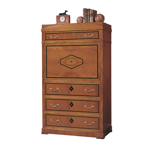 Meuble secrétaire traditionnel - BERNA - ACANTO - en placage de bois / avec rangement intégré / 4 tiroirs