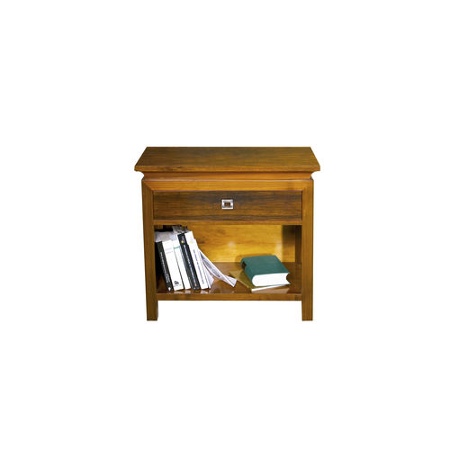 Table de chevet contemporaine - GALEA BIG - ACANTO - en noyer / en placage de bois / avec piètement en bois