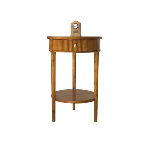 Table de chevet classique - CALVIA - ACANTO - en placage de bois / en acajou / avec piètement en bois
