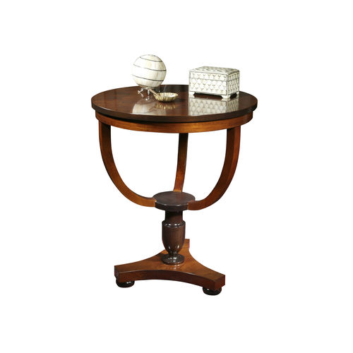Table d'appoint classique - VIENA - ACANTO - en placage de bois / avec piètement en bois / ronde