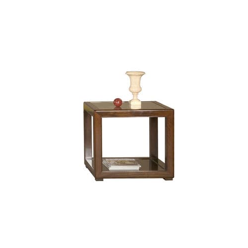 Table d'appoint classique - CAPELA - ACANTO - en noyer / en placage de bois / avec piètement en bois